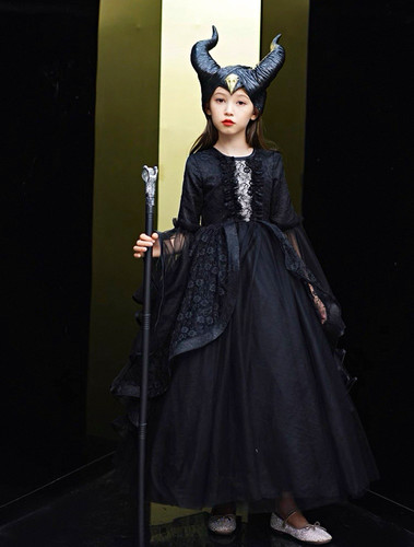 Girls black halloween - black, witch