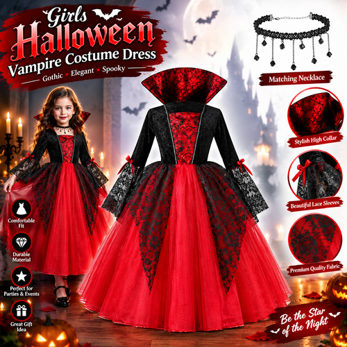 Girls halloween vampire - girls,