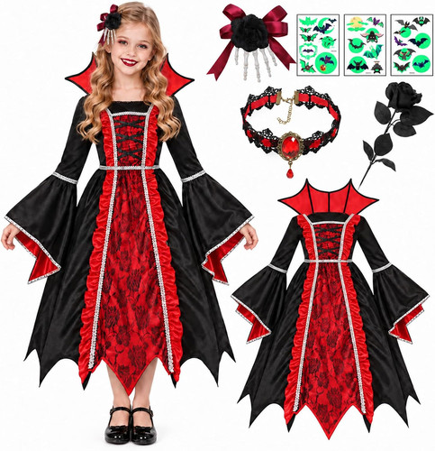 Girls vampire dress costume - girls,
